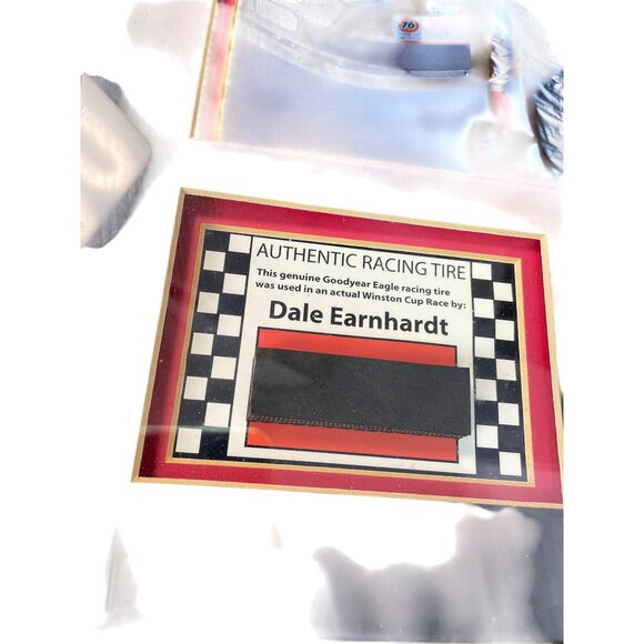 Dale Earnhardt Framed Memorabilia With Authentic Racing Tire Piece & Career High - Picture 3 of 8